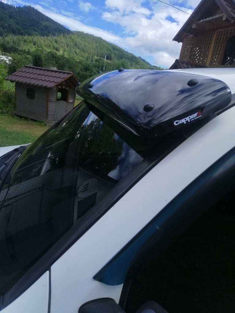 Windshield visor (black gloss, 5mm) for Fiat Doblo I 2005-2010 - image 8