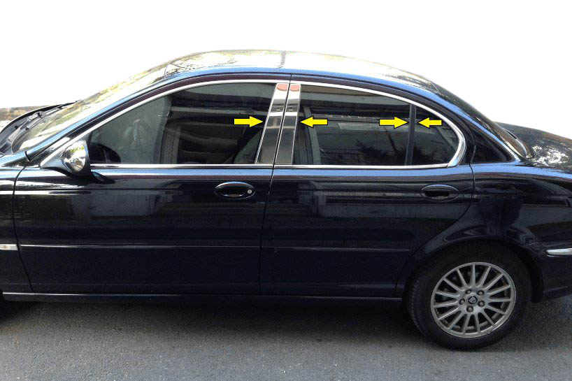 Stainless Steel Pillar Covers for Jaguar X-Type 2001-2009 - image 1