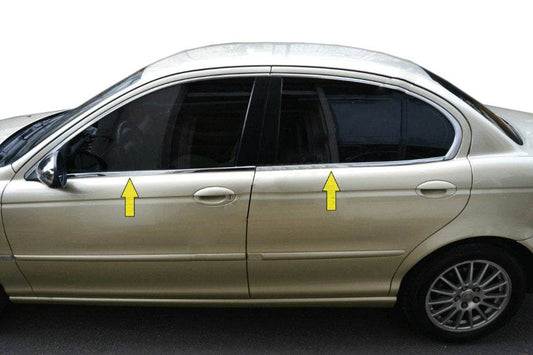 Bottom edging of glass (stainless) for Jaguar X Type - Reelken Auto