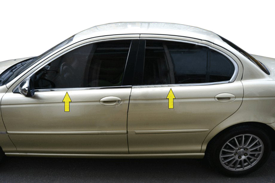Lower window trim stainless steel for Jaguar X-Type 2001-2009 - image 1