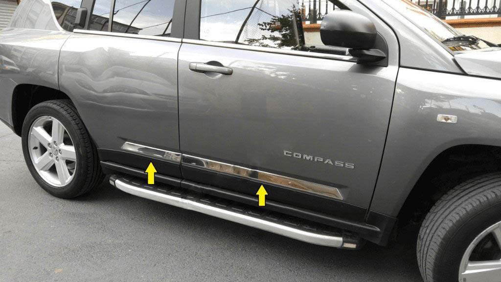 Door molding Titiz (stainless) for Jeep Compass 2006-2016 - Reelken Auto