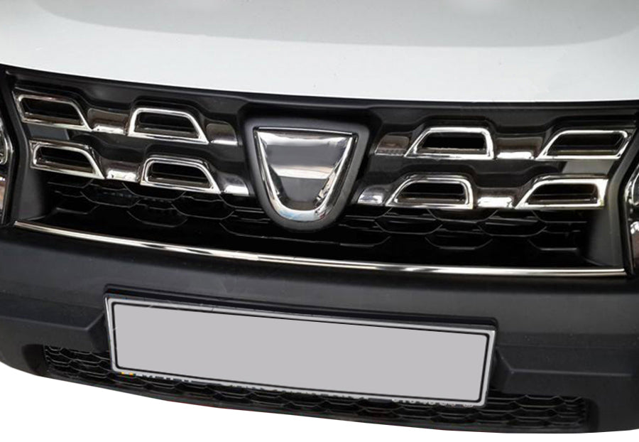Grille trim strip 2014-2018 (stainless steel) for Dacia Duster 2008-2018 - image 1
