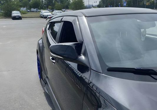 Covers for mirrors with a cutout for turning BMW-style (2 pcs) for Hyundai Veloster 2011-2017 - Reelken Auto