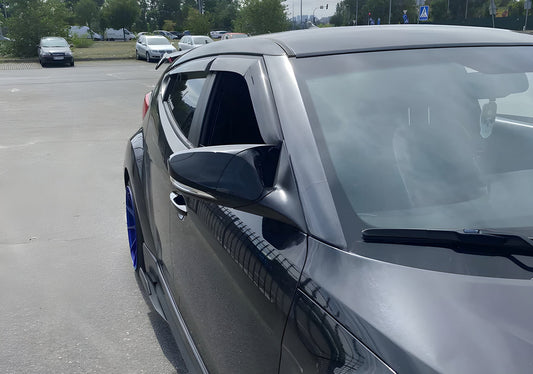 Mirror covers with turn signal cutout BMW-style (2 pcs) for Hyundai Veloster 2011-2017 - image 2