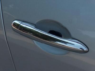 Chrome Door Handle Covers (4 pcs, Stainless Steel) for Renault Megane II 2004-2009 - image 1