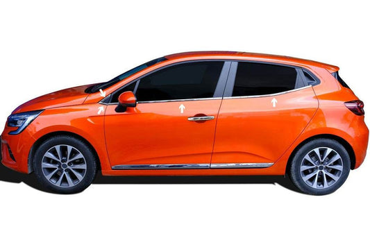 Lower edging of windows (8 pcs., stainless steel) for Renault Clio V 2019↗︎ - Reelken Auto