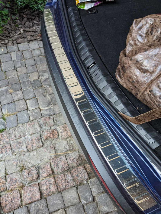 Rear Bumper Protector Carmos Stainless Steel for Alfa Romeo Stelvio 2016- - image 1