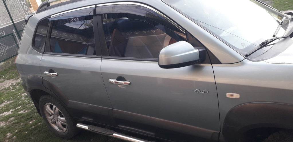 Pads on handles (4-piece, stainless steel) for Hyundai Tucson JM 2004↗ - Reelken Auto