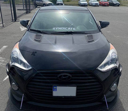 Covers for mirrors with a cutout for turning BMW-style (2 pcs) for Hyundai Veloster 2011-2017 - Reelken Auto