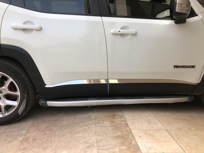 Door molding (4 pieces, stainless steel) for Jeep Renegade - image 3