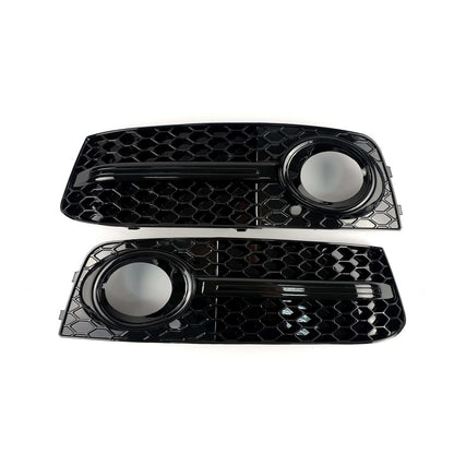 RS-Style fog light grilles (2007-2011, 2 pcs, Black) for Audi A4 B8 2007-2015 - image 2