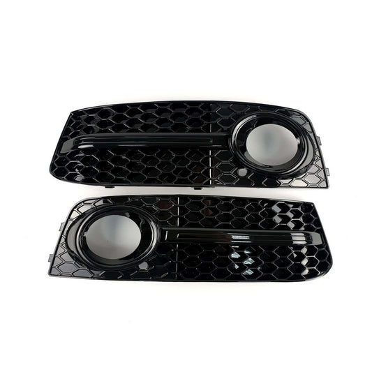 RS-Style fog light grilles (2007-2011, 2 pcs, Black) for Audi A4 B8 2007-2015 - image 2