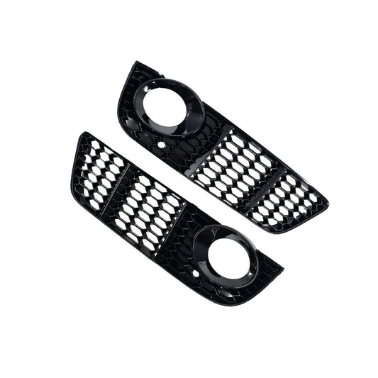 Fog light grilles RS-Style V-1 (2007-2011, 2 pcs, Black) for Audi A5 2007-2015 - image 1