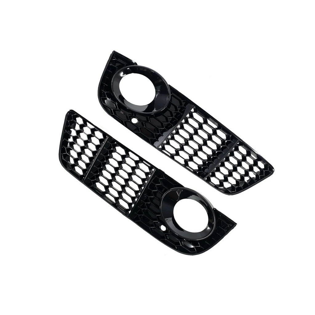 Fog Light Grilles RS-Style V-1 (2007-2011, 2 pcs, Black) for Audi A5 2007-2015 - image 1