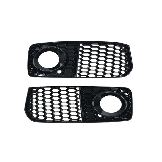 Fog Light Grilles RS-Style V-2 (2007-2011, 2 pcs, Black) for Audi A5 2007-2015 - image 2