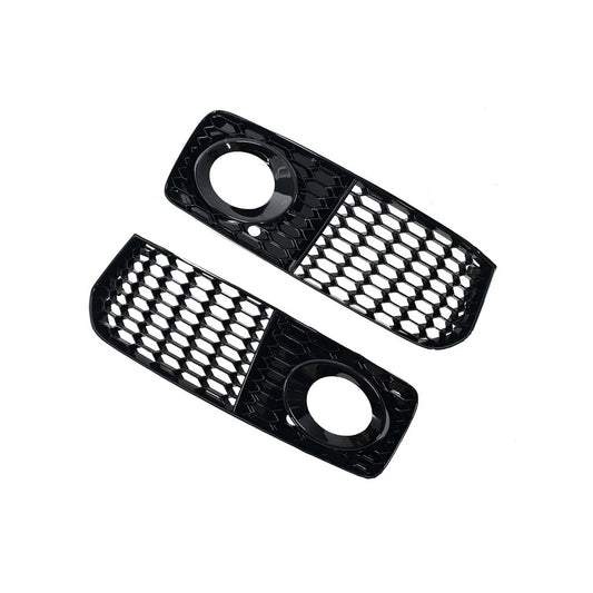Fog light grilles RS-Style V-2 (2007-2011, 2 pcs, Black) for Audi A5 2007-2015 - image 1