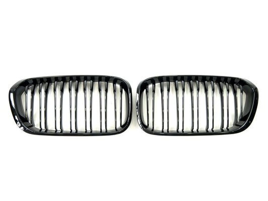 M-Look Kidney Grilles (2015-2019, Gloss Black) for BMW 1 Series F20/F21 2011-2019 - image 2