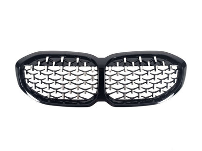 Diamond Silver Kidney Grille (1 pc) for BMW 1 Series F40 2019-2024 - image 2