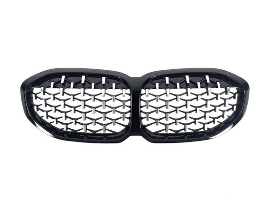 Diamond Silver Kidney Grille (1 pc) for BMW 1 Series F40 2019-2024 - image 2