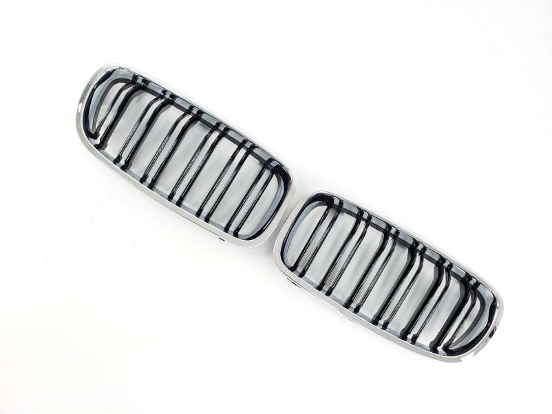 Kidneys M-Look (Gloss Black with Chrome Trim) for BMW 3 Series F30/F31 2012-2019 - image 3