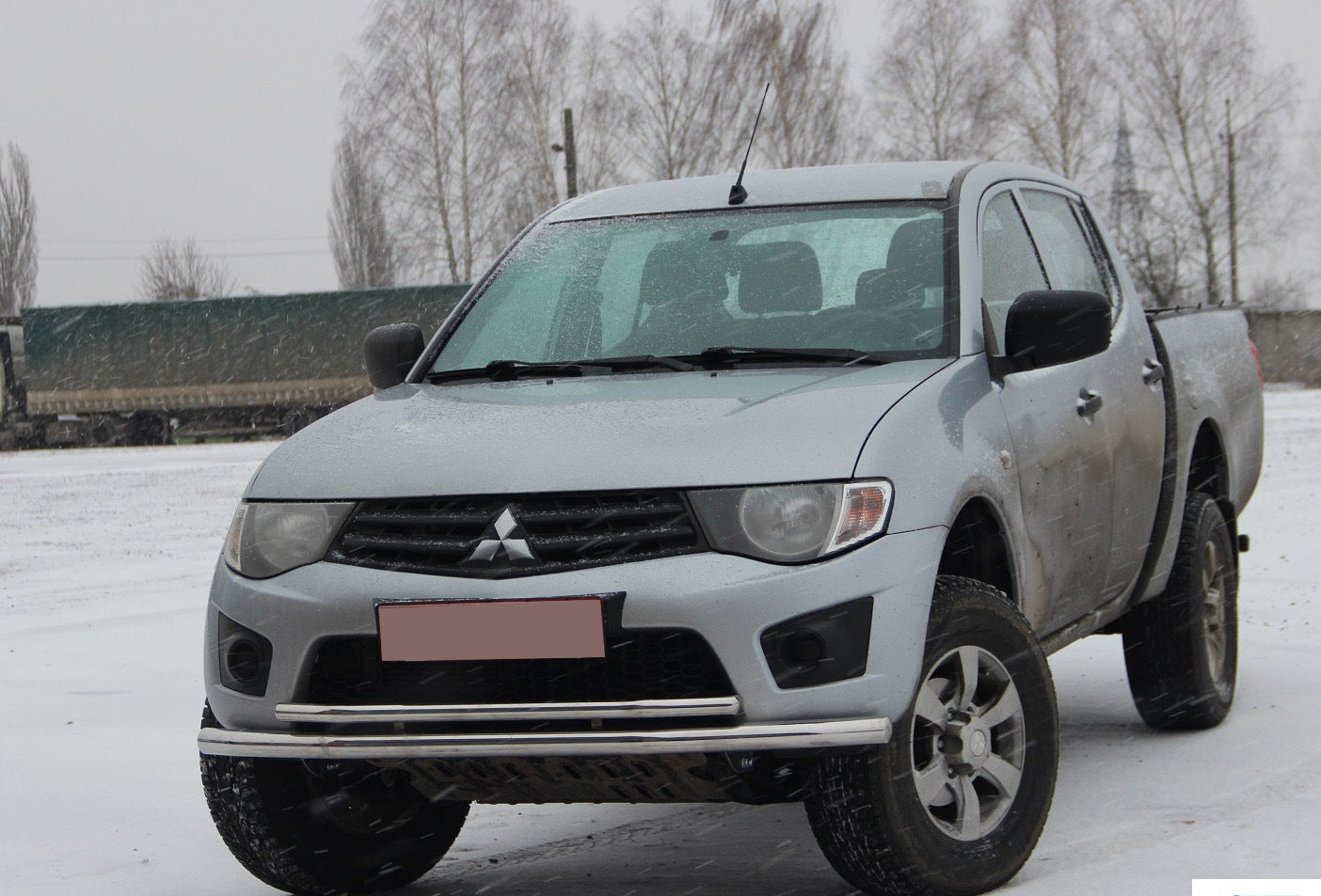 Front Bull Bar ST014 (Stainless Steel) for Mitsubishi L200 2006-2015 - image 2