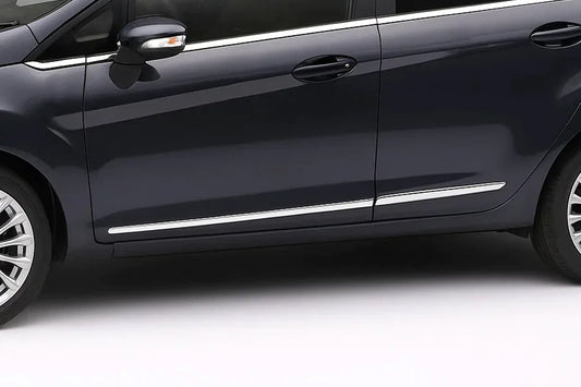 Chrome Door Moldings (4 pcs, Stainless Steel) for Ford Fiesta 2017- - image 1