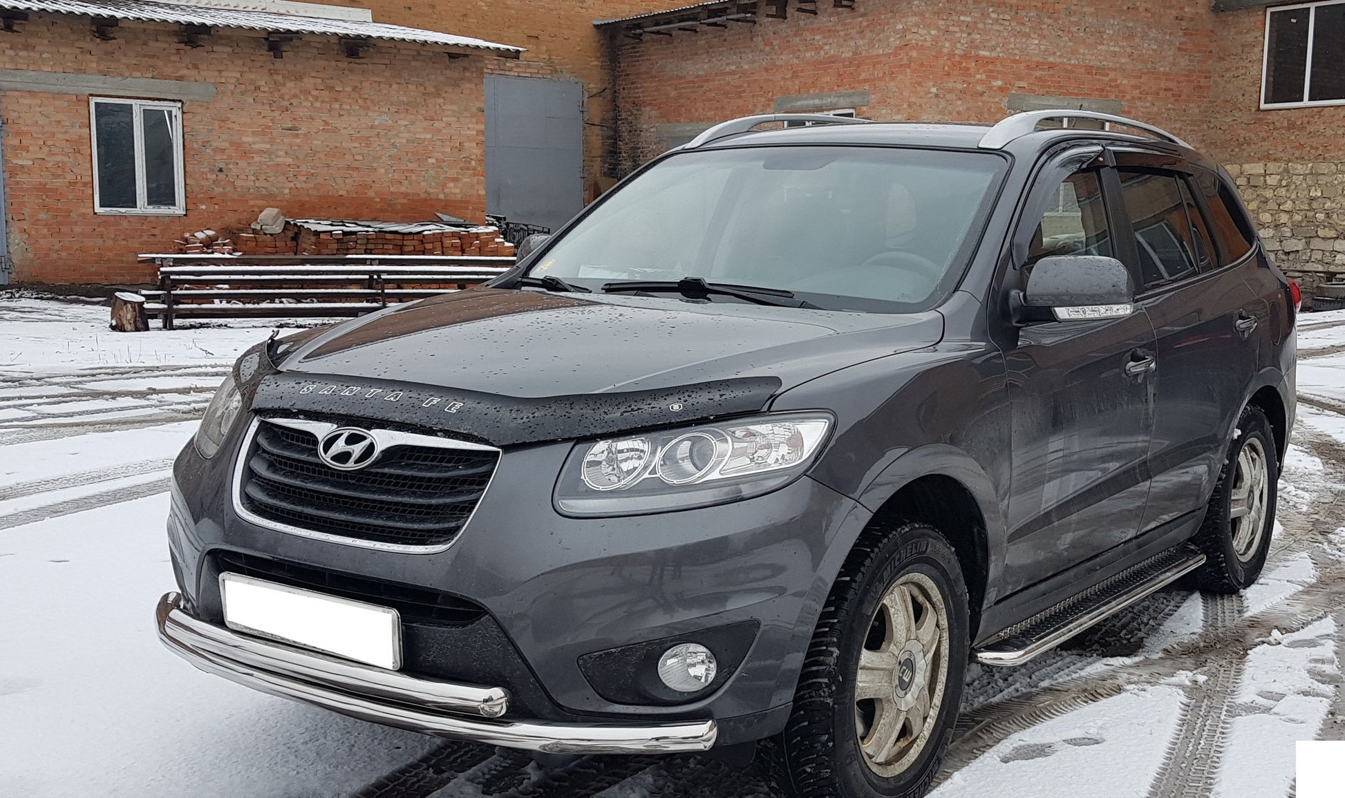 Front Bull Bar ST014 (Stainless Steel) for Hyundai Santa Fe 2 2006-2012 - image 2