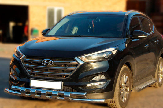 Front Bull Bar Shark Stainless Steel for Hyundai Tucson TL 2016-2021 - image 1