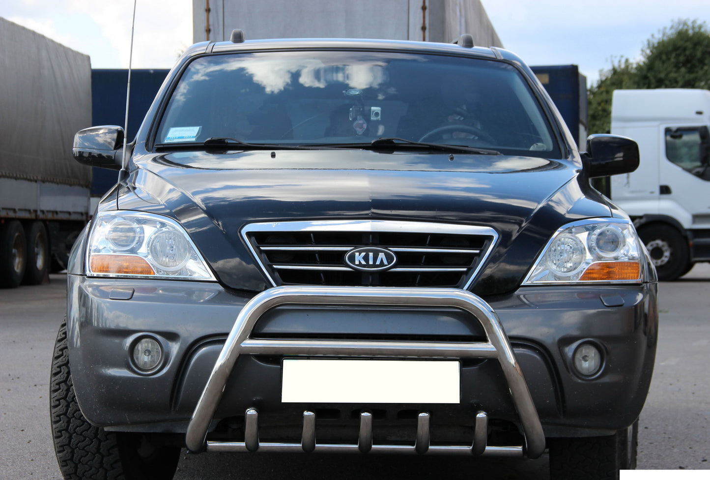 Bull Bar WT003-2 (Stainless Steel) for Kia Sorento I BL 2002-2009 - image 1
