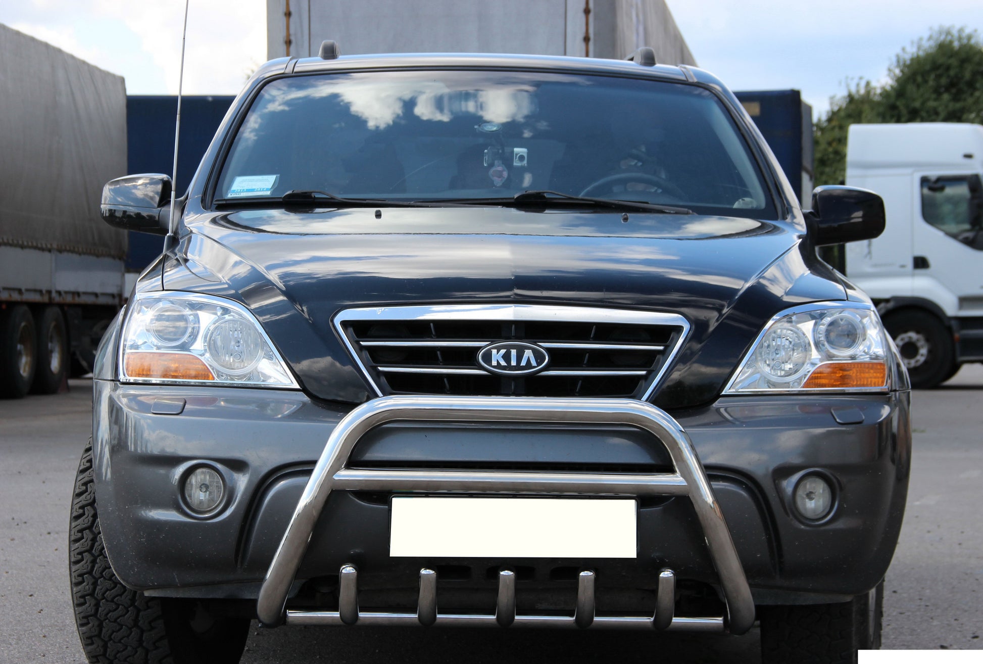 Bull Bar WT003-2 (Stainless Steel) for Kia Sorento I BL 2002-2009 - image 1