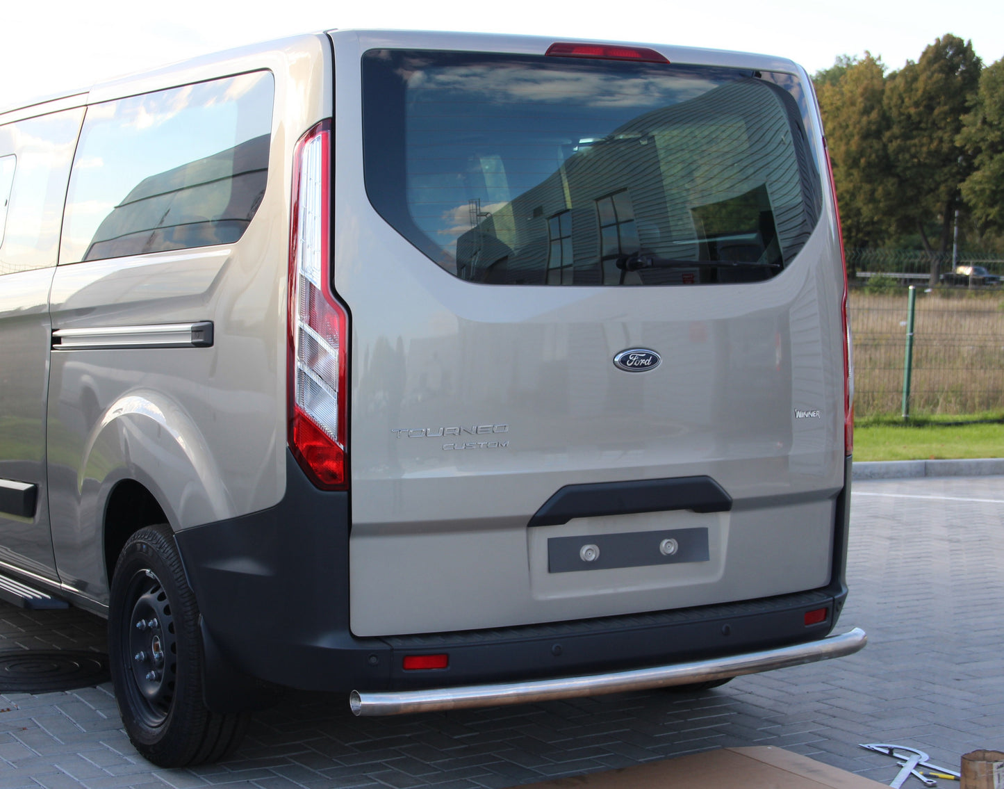 Rear Bar AK002 (Stainless Steel) for Ford Custom 2013-2022 - image 1