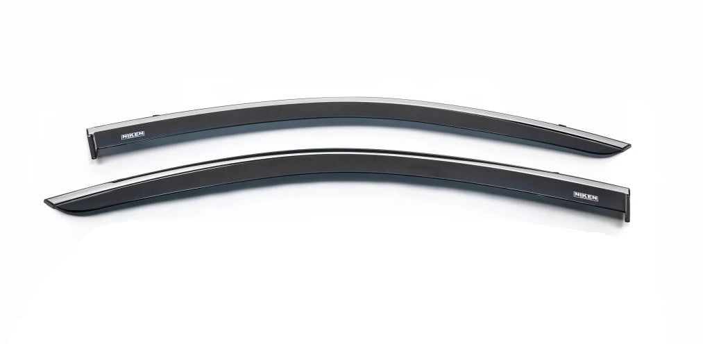 Window Deflectors with Chrome Trim (2 pcs, Niken) for Dacia Lodgy 2012-2022 - image 1