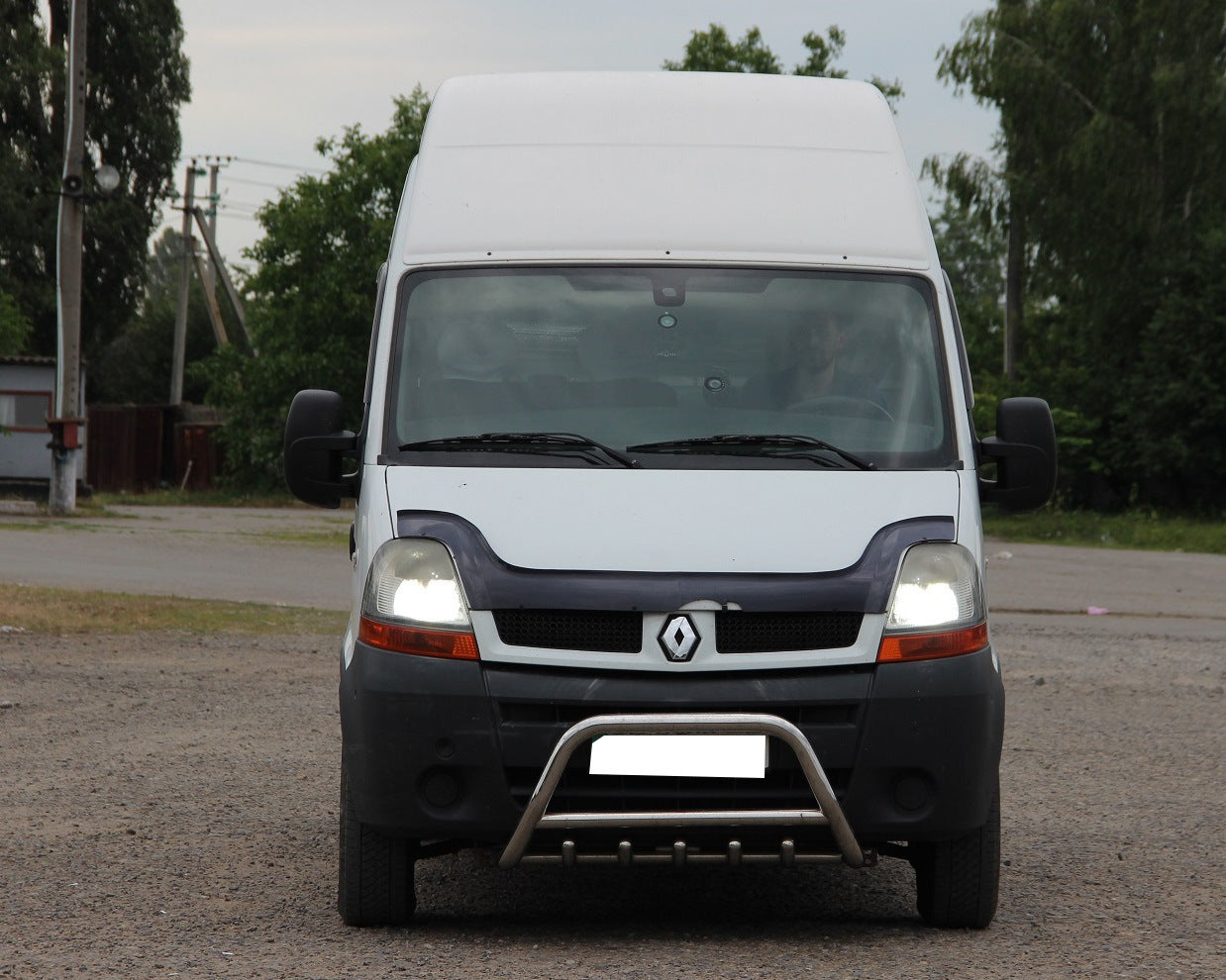 Front bar (stainless steel) for Renault Master 1998-2010 - image 1