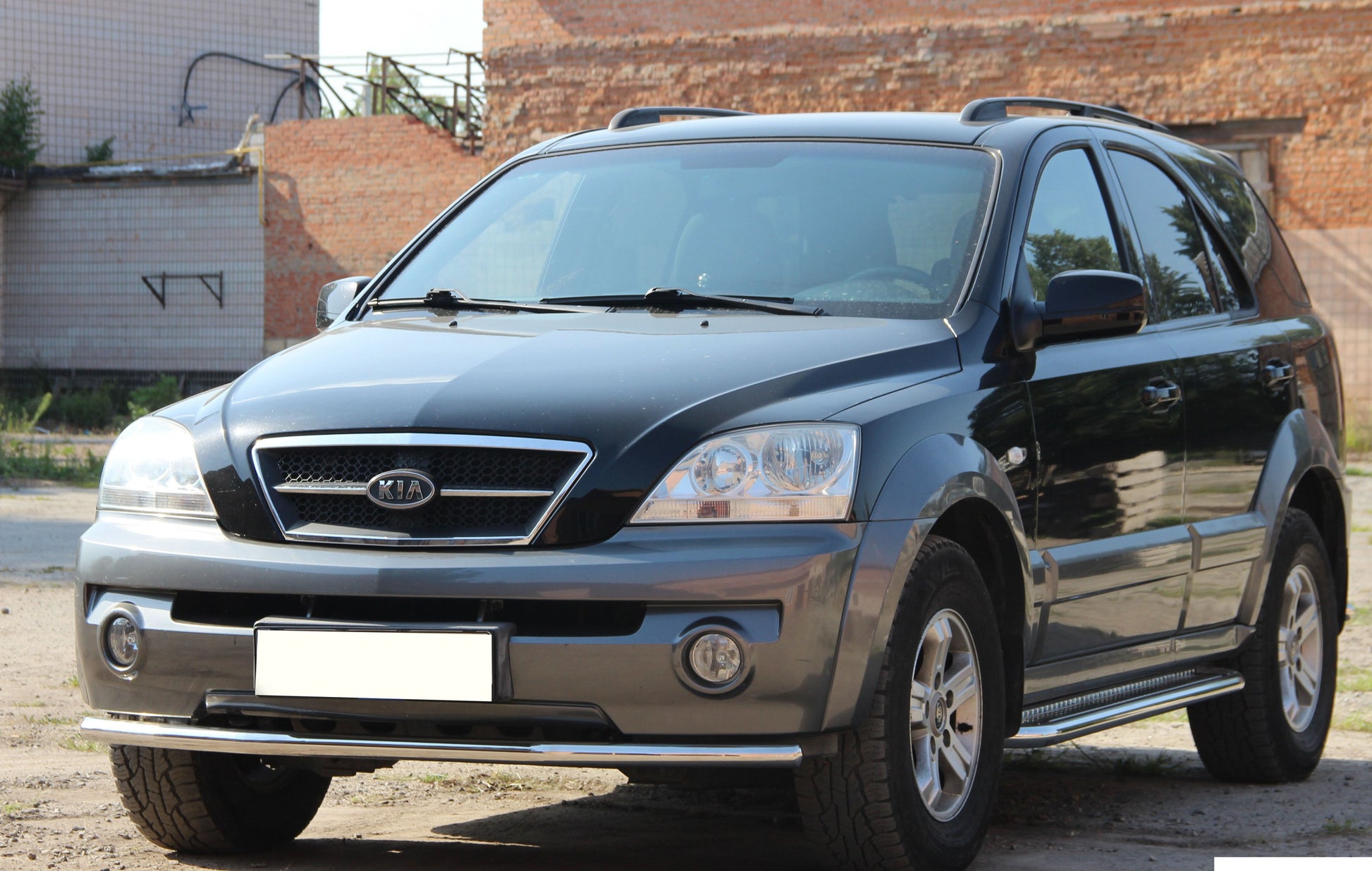 Front Bar ST008 (Stainless Steel) for Kia Sorento I BL 2002-2009 - image 1