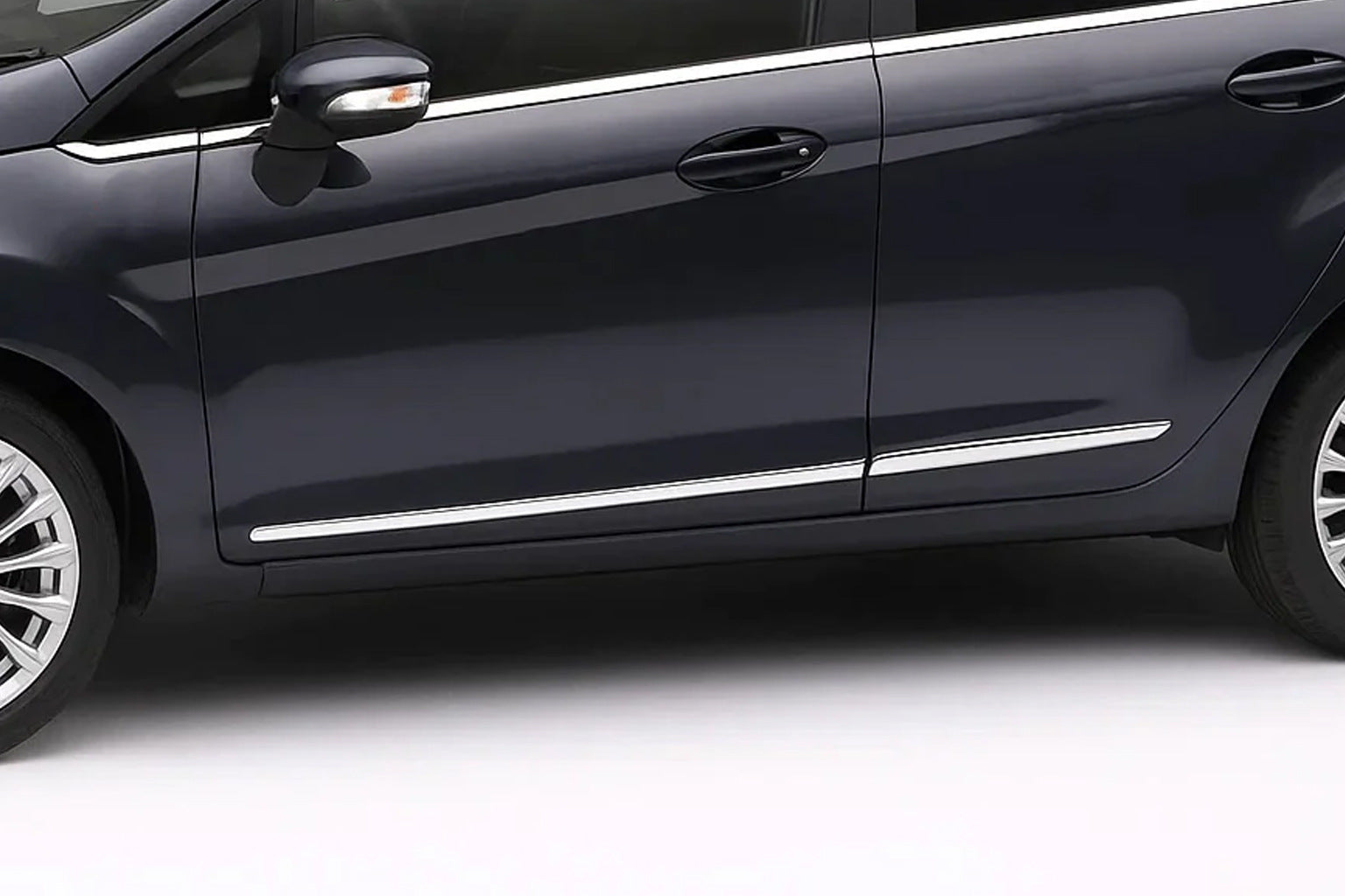 Chrome Door Moldings (4 pcs, Stainless Steel) for Ford Fiesta 2017- - image 1