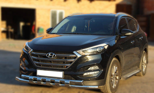 Front Bull Bar Shark Stainless Steel for Hyundai Tucson TL 2016-2021 - image 2