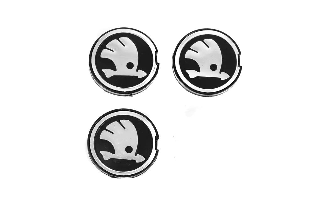 Wheel center caps 56/52mm sk5652 (3 pcs) for Skoda - image 1