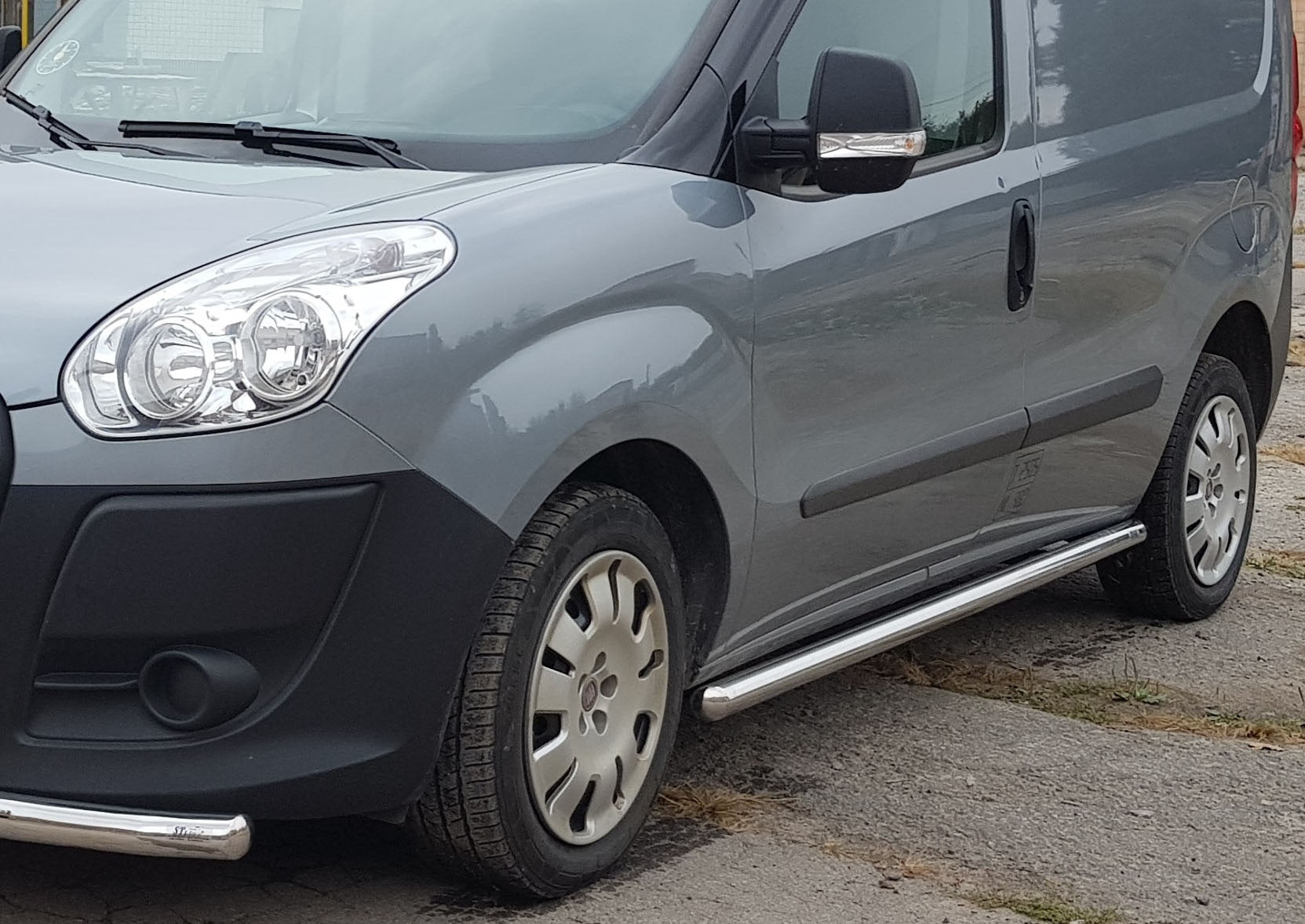 Side Pipes (2 pcs, Stainless Steel) for Fiat Doblo II 2010-2022 - image 1