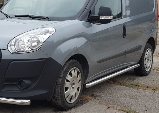Side Pipes (2 pcs, Stainless Steel) for Fiat Doblo II 2010-2022 - image 1