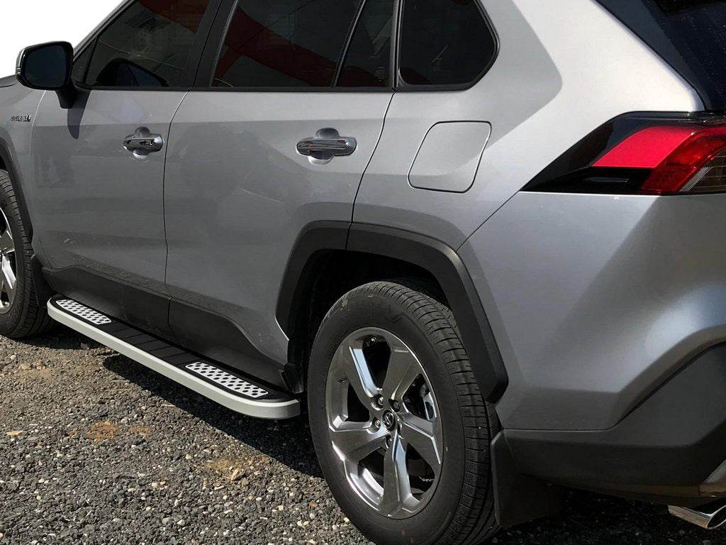 Side sills Tayga V2 (2 pieces, aluminum) for Toyota Rav 4 2019- - Reelken Auto