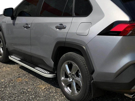 Side sills Tayga V2 (2 pieces, aluminum) for Toyota Rav 4 2019- - Reelken Auto