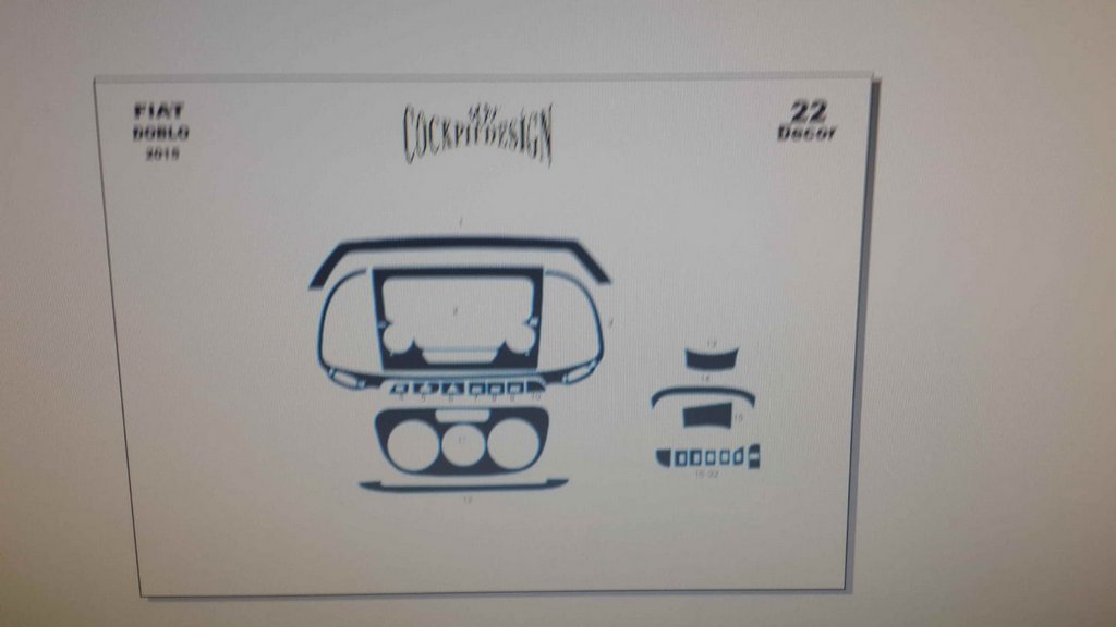 Dashboard Trim Covers (2015+) for Fiat Doblo II 2010-2022 - image 3