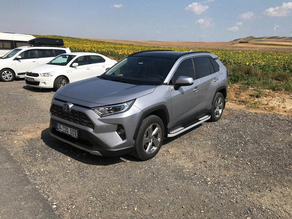 Side sills Tayga V2 (2 pieces, aluminum) for Toyota Rav 4 2019- - Reelken Auto
