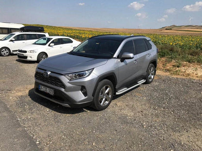 Side sills Tayga V2 (2 pieces, aluminum) for Toyota Rav 4 2019- - Reelken Auto