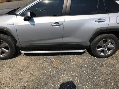 Lateral platforms Tayga Grey (2 pieces, aluminum) for Toyota Rav 4 2019- - Reelken Auto