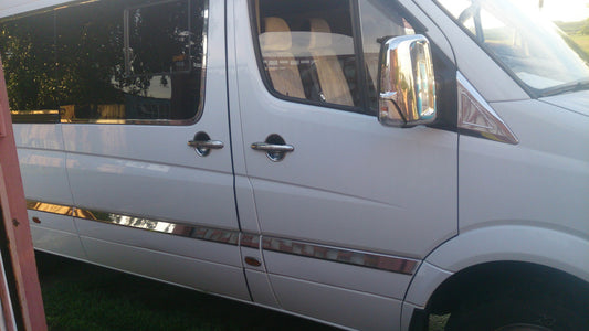 Chrome Handle Covers (4 pcs, Stainless Steel) for Volkswagen Crafter 2006-2016 - image 2