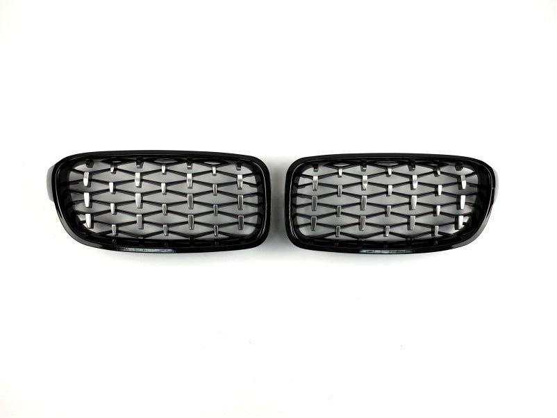 Diamond Silver Kidney Grilles for BMW 3 Series F30/F31 2012-2019 - image 2