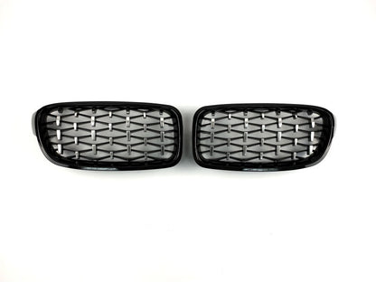 Diamond Silver Kidney Grilles for BMW 3 Series F30/F31 2012-2019 - image 2