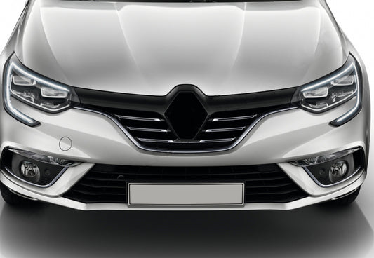 Covers on the radiator grill 2016-2021 (5 pcs., stainless steel) for Renault Megane IV 2016-2025 - image 1