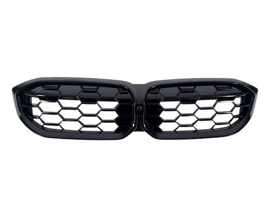 Diamond Black Kidney Grilles (2022+, black surround) for BMW 3 Series G20/G21 2018- - image 2